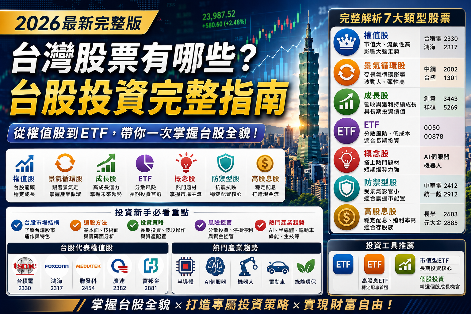 台灣股票有哪些？2026最完整台股分類整理